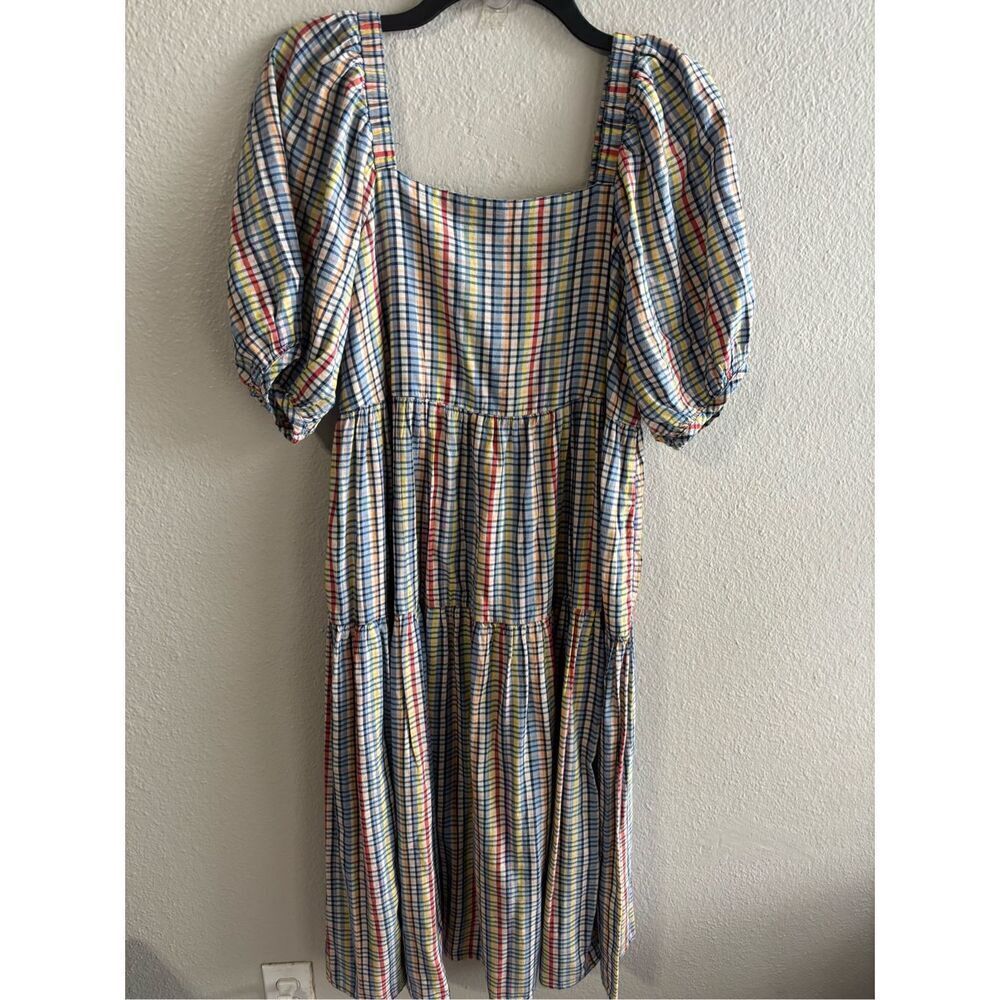 ❤️Old Navy Puff Sleeve Midi Dress - Picture 1 of 4